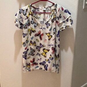 Butterfly Print Women's Top